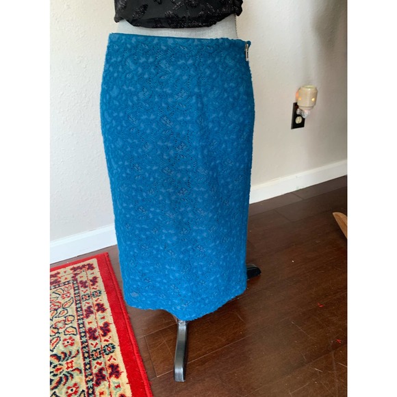 Moulinette Soeurs Turquoise Pencil Skirt Sz 6 - Picture 4 of 13